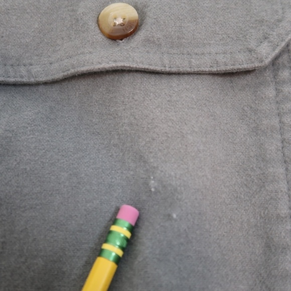 Woolrich Heavy Weight Chamois Flannel Shirt Gray Medium - Picture 7 of 12